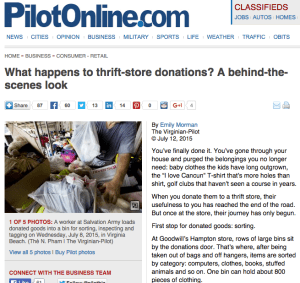 The Virginian-Pilot A behind-the-scenes look at thrift stores